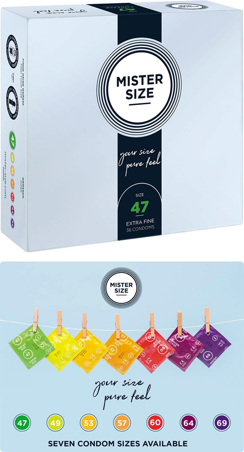 Mister Size - Taille 47 | 36 préservatifs avec taille sur mesure