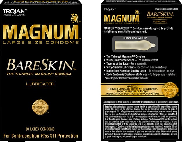 Trojan Magnum BareSkin | Grosses Kondom | 10 Stücke