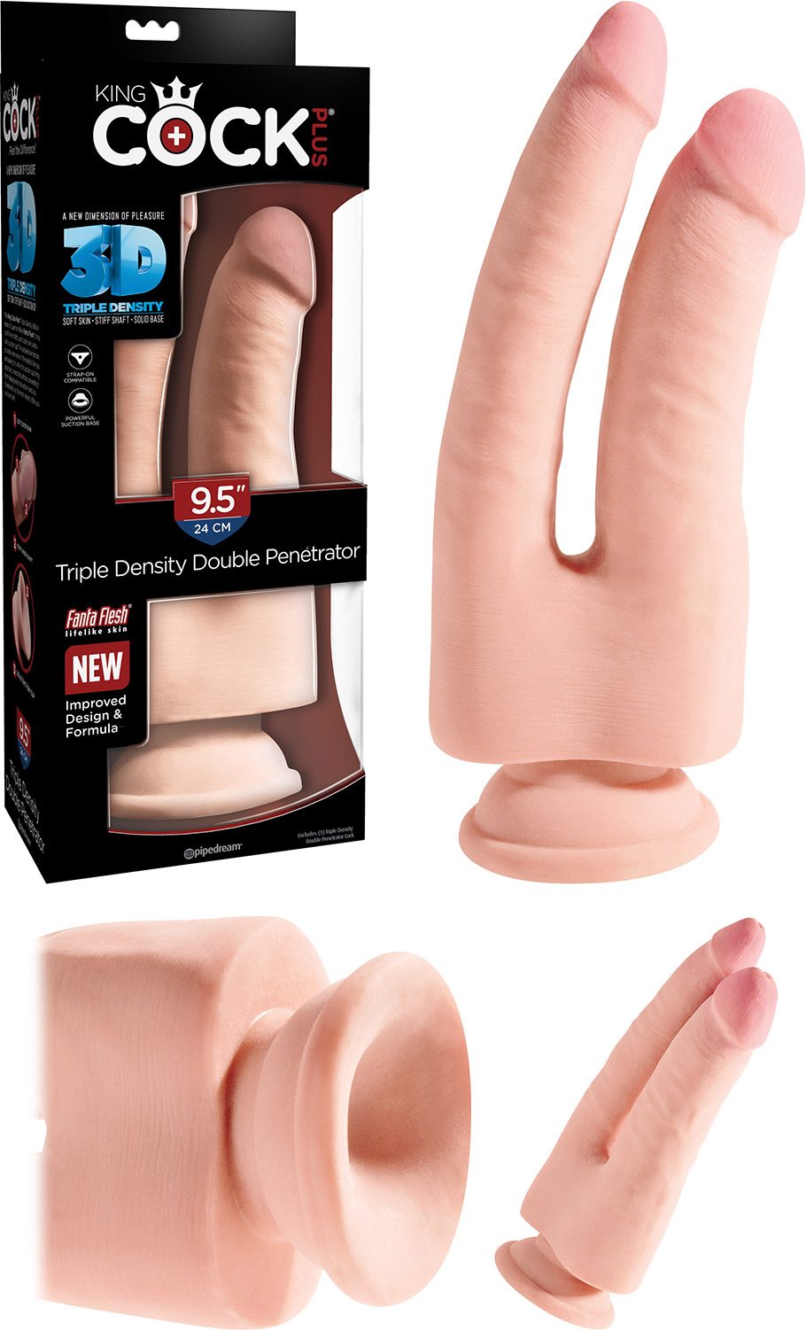 King Cock Plus 3D | Doppelpenetration Dildo