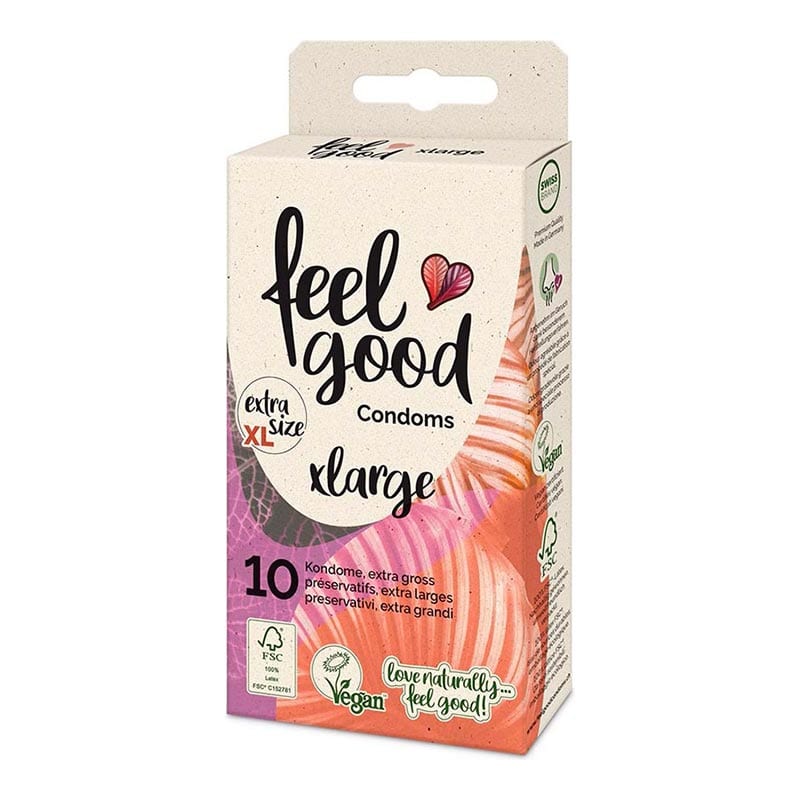 Feelgood Condoms Large | 10 préservatifs grande taille et végans