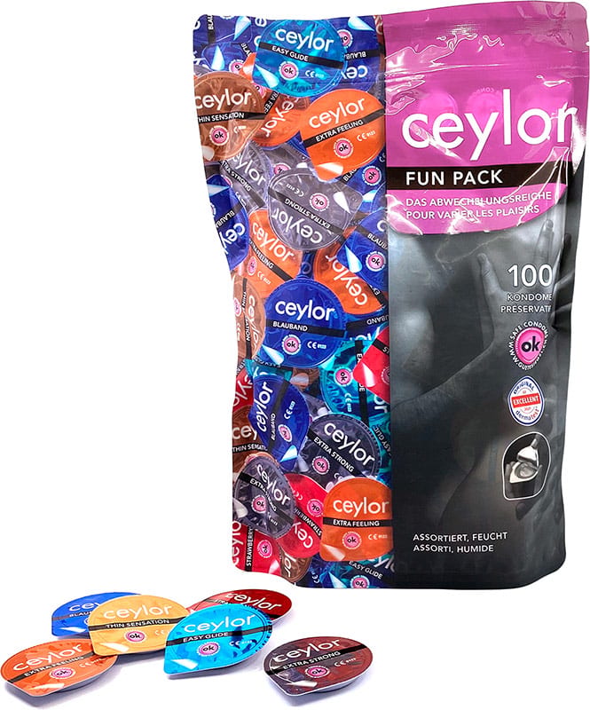 Ceylor Fun Pack | 100 préservatifs dans 6 différentes variétés