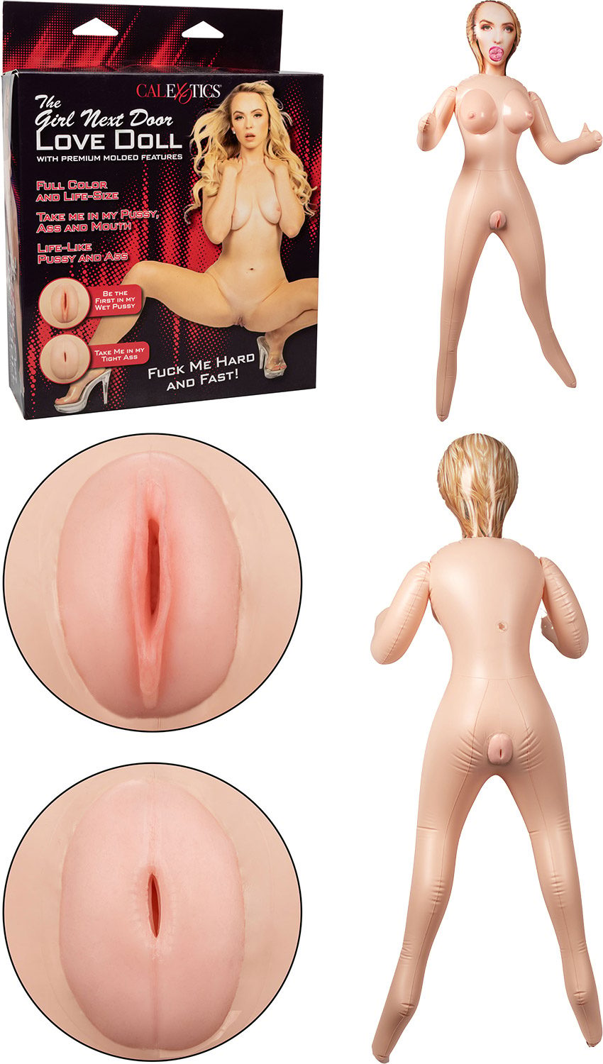 CalExotics Love Doll The Girl Next Door | Poupée gonflable avec 3 trous