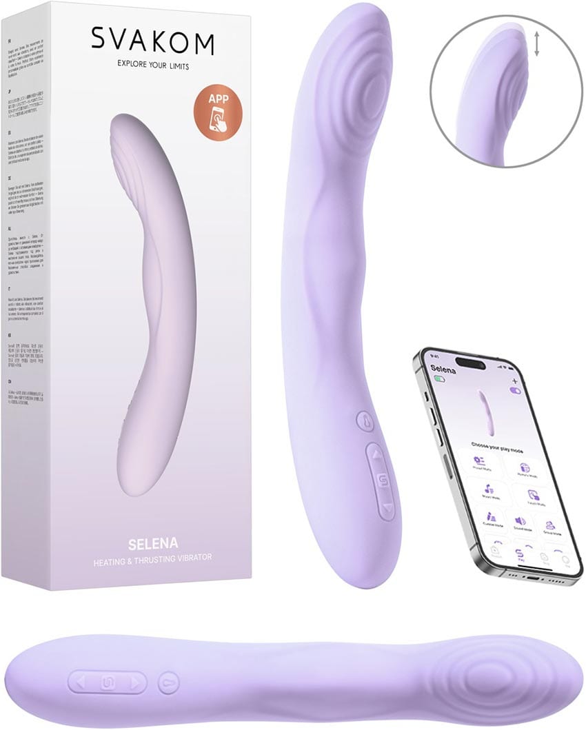 Svakom Selena | Vibromasseur chauffant à va-et-vient | Contrôlable par app