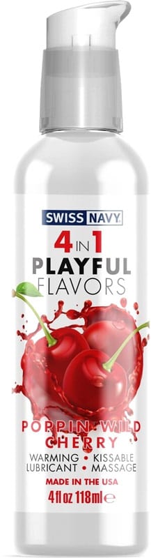Swiss Navy 4in1 | Lubrifiant chauffant | Saveur cerise