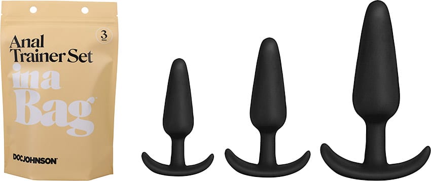 Doc Johnson Anal Trainer Set in a Bag | Assortiment anal de 3 plugs