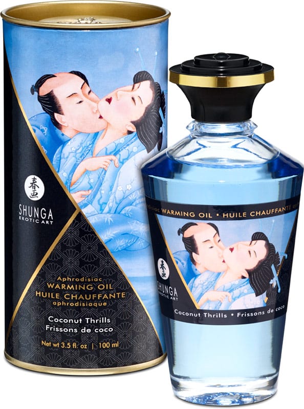 Shunga | Huile aphrodisiaque, chauffante et comestible | Noix de coco