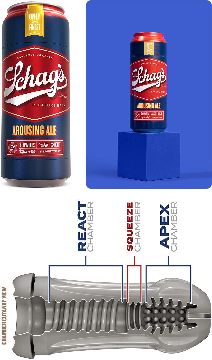 Blush Schag's Arousing Ale | Wiederverwendbarer Masturbator Dose