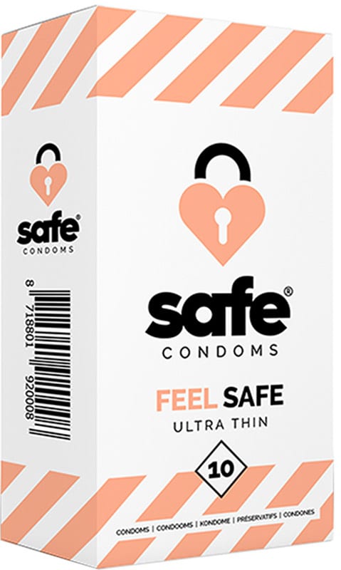 Safe Feel Safe Ultra Thin | 10 préservatifs lubrifiés ultra-fin