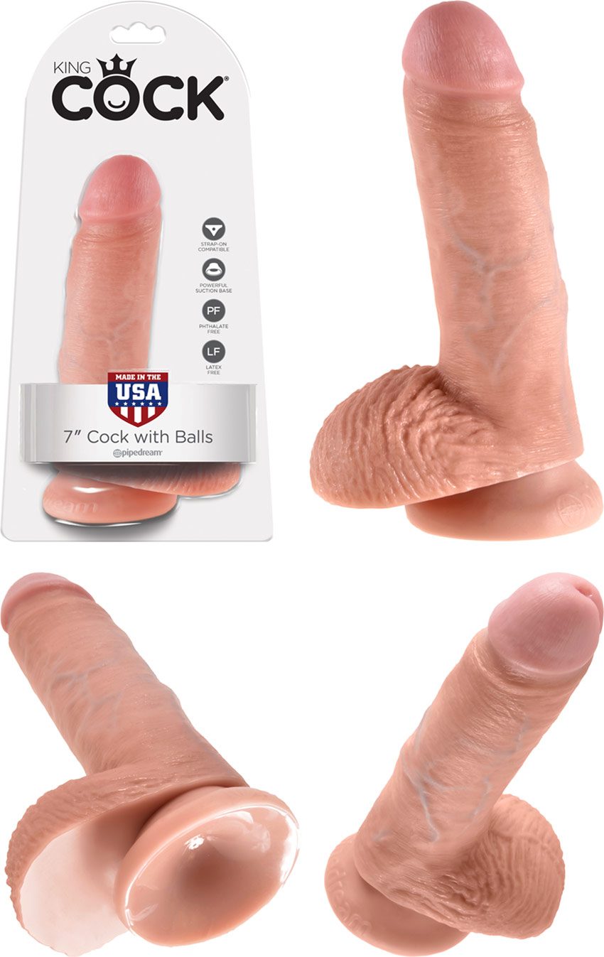 King Cock RealDeal 7" | Realistischer Dildo mit Hoden | 13 cm