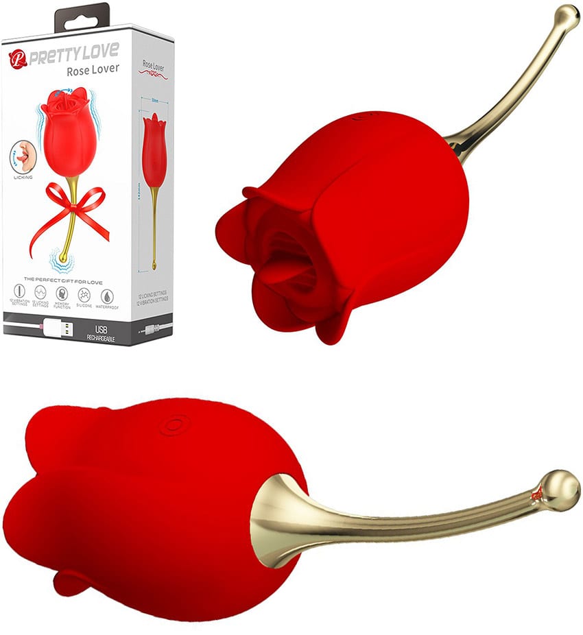 Pretty Love Rose Lover | Stimulateur clitoridien vibrant en silicone