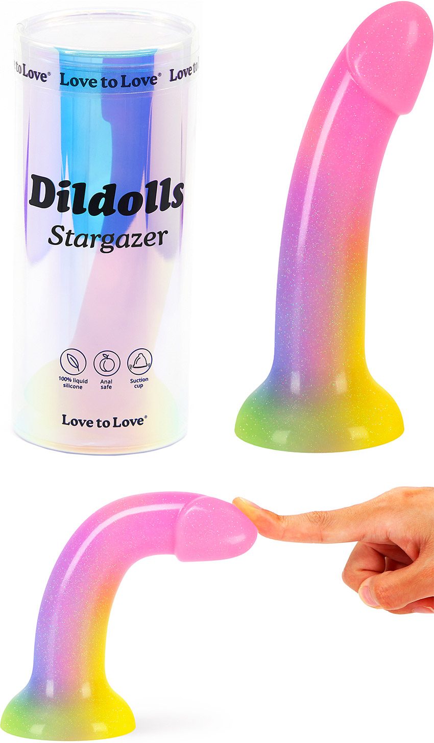Love to Love Dildolls Stargazer | Dildo mit Saugnapf mehrfarbig