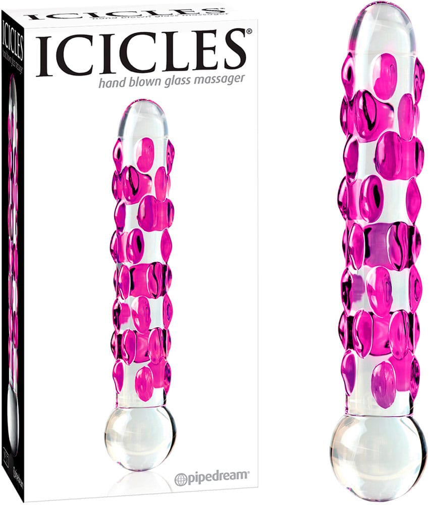 Pipedream Icicles No. 7 | Analglasdildo mit stimulierenden Knötchen