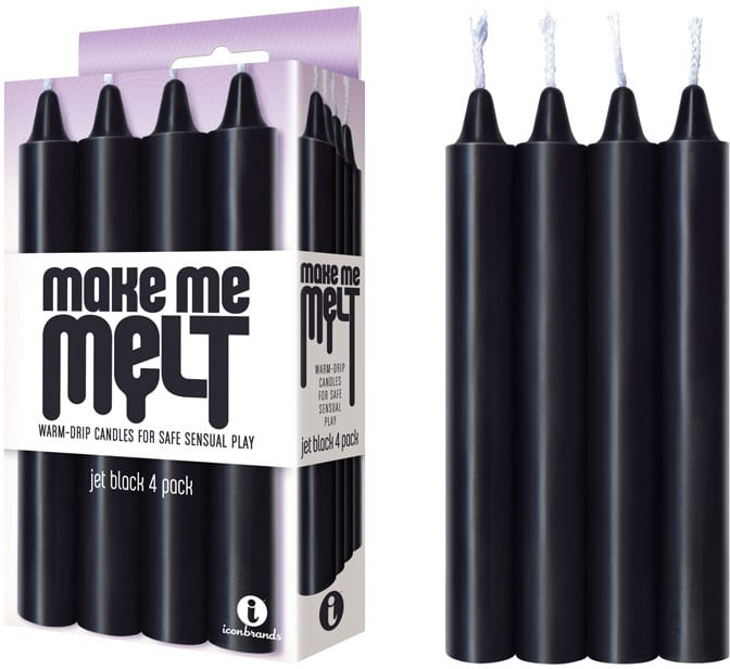 Icon Brands | Paraffinkerze für BDSM-Spiele | 4 roten Kerzen