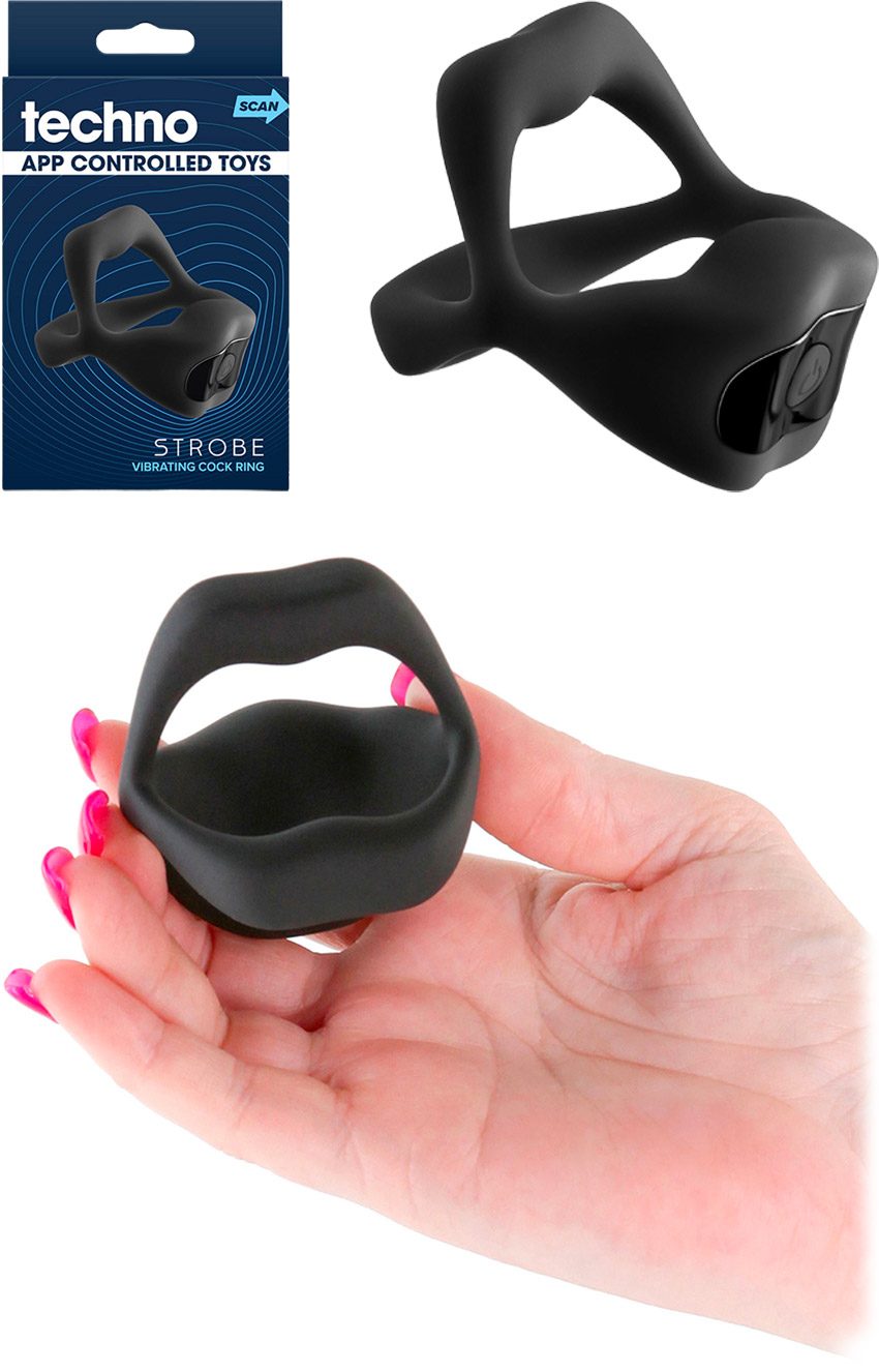 NS Novelties Techno Strobe | Vibrierender und vernetzter Penisring