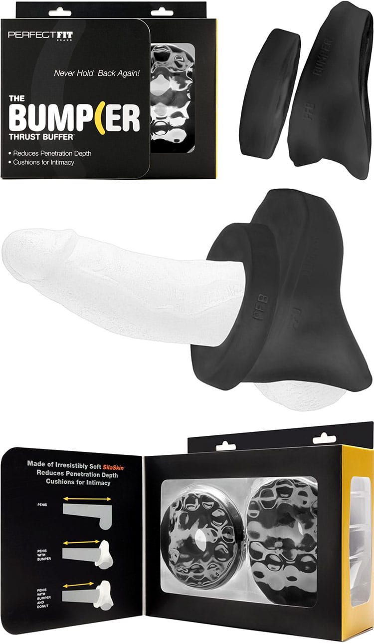 PerfectFit The Bumper | Penetrations-Begrenzer für den Penis | Schwarz