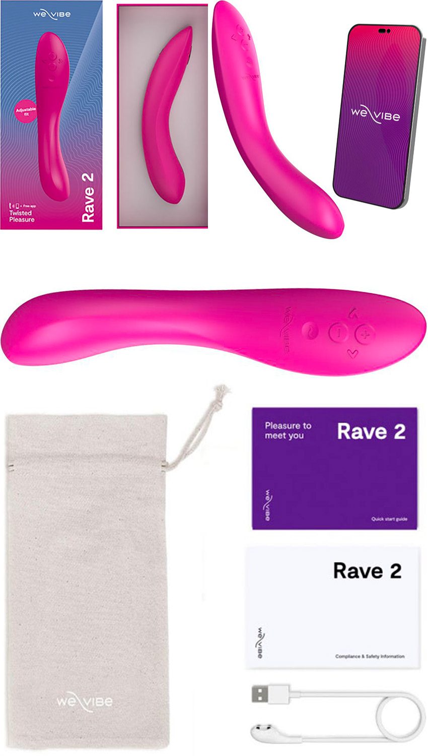 We-Vibe Rave 2 | Klitorisstimulator und Vibrator | Rosa