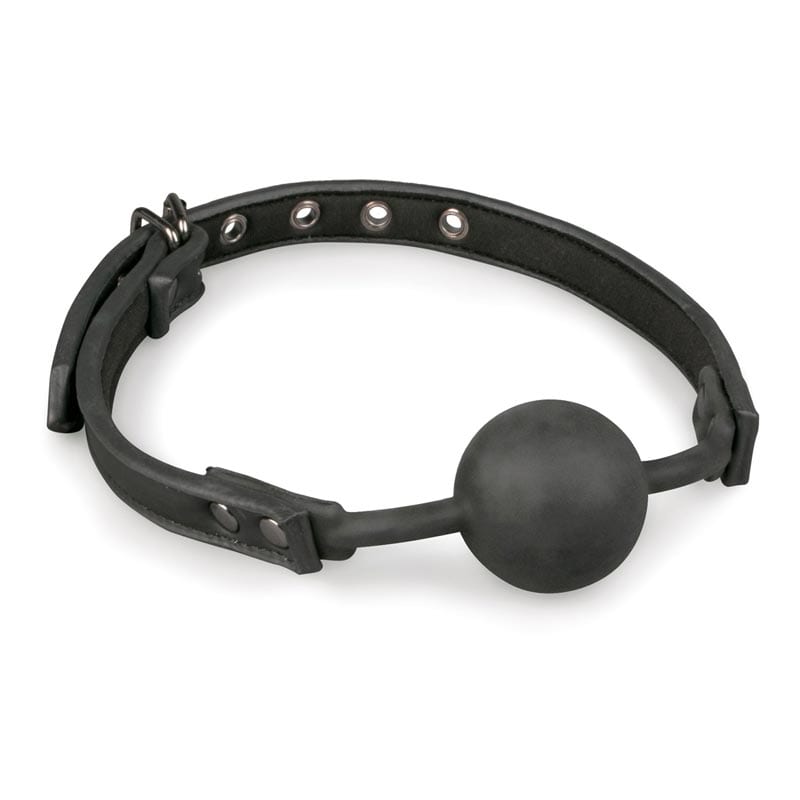 EasyToys Ball Gag - Bâillon-boule de petite taille en silicone - Noir