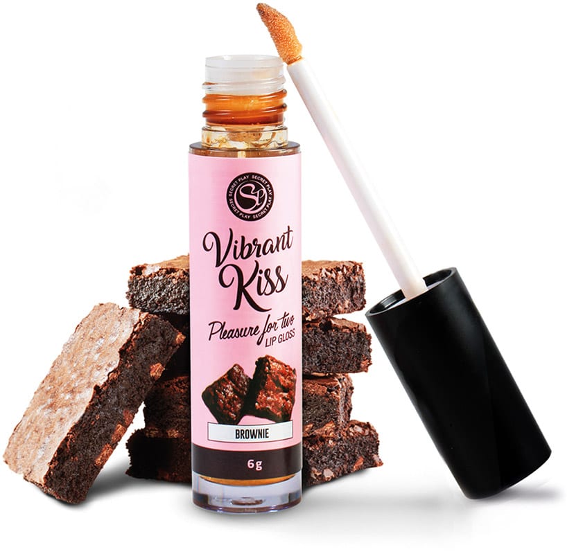 Secret Play Vibrant Kiss Brownie | Gloss stimulant pour plaisirs oraux