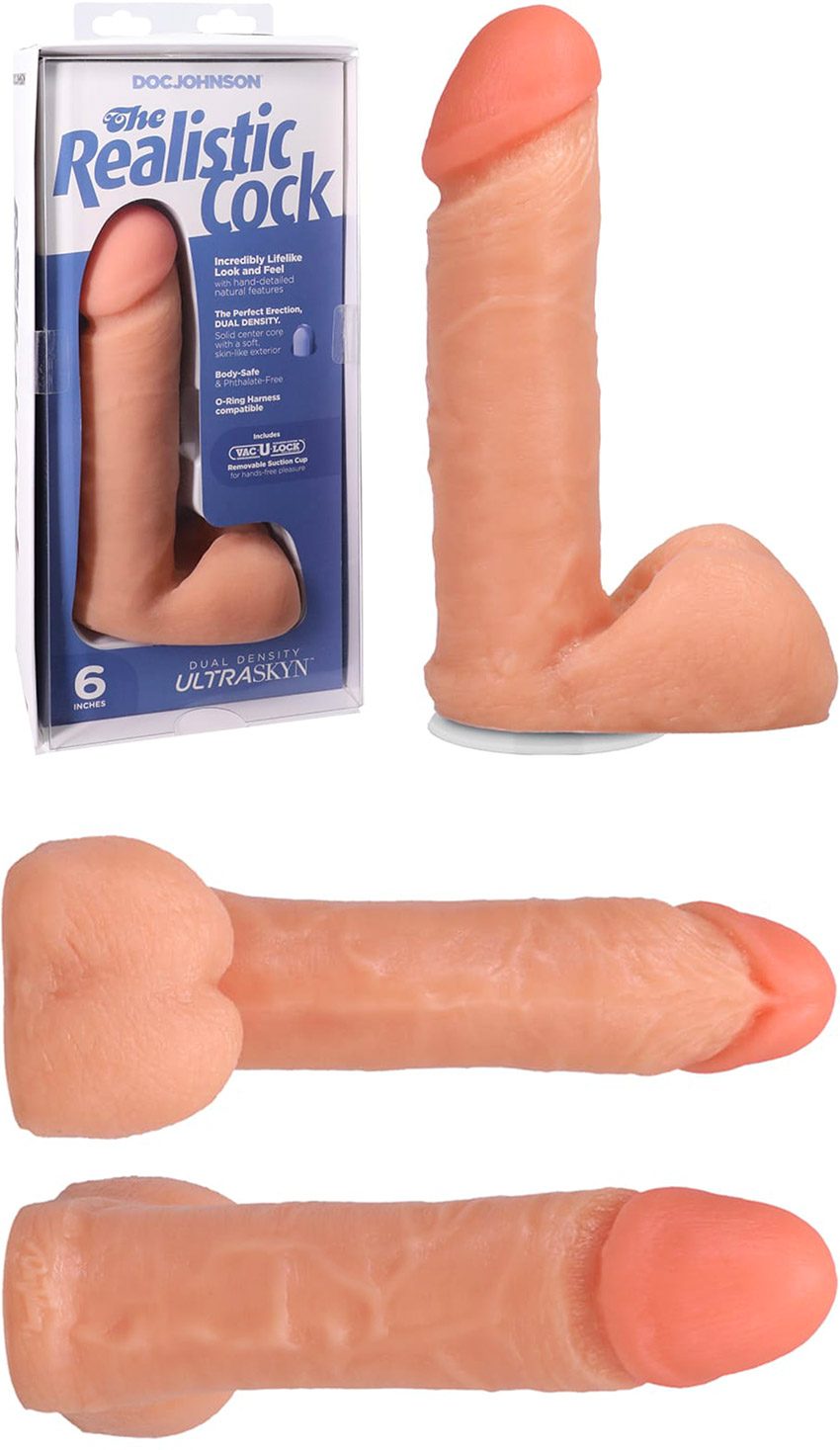 Doc Johnson The Realistic Cock UltraSkyn | Dildo réaliste | 16 cm