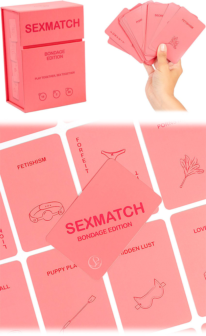 Sexmatch Bondage Edition | Erotisches Kartenspiel | 89 Karten