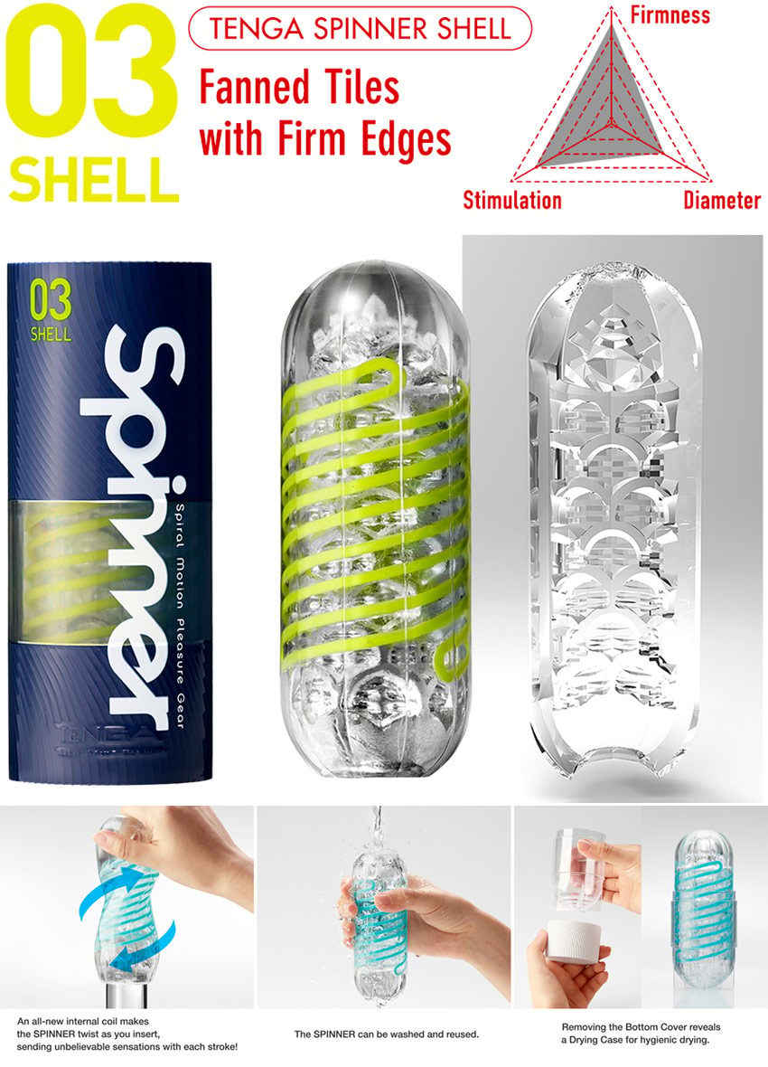 Tenga Spinner 03 Shell Sexspielzeug für Männer | Flexibler Masturbator