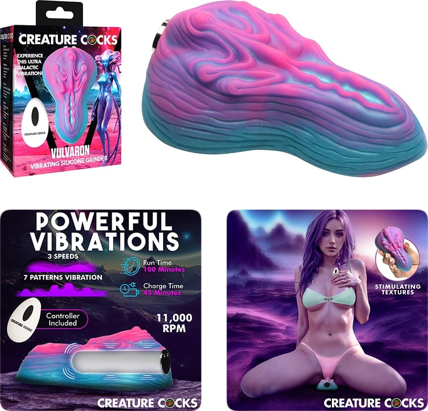 Creature Cocks Vulvaron | Vibrationsstimulator in Form einer Vulva
