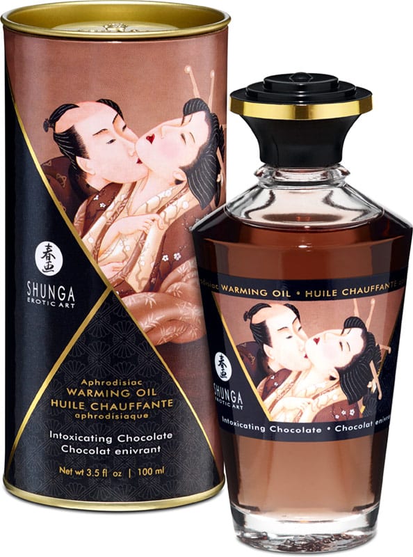 Shunga | Huile aphrodisiaque, chauffante et comestible | Chocolat