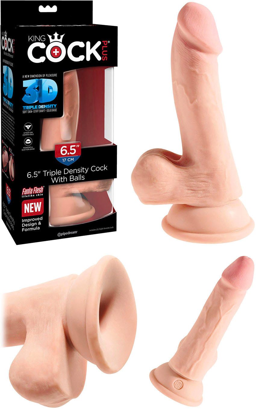 King Cock Plus Triple Density 6.5" | Dildo réaliste avec testicules
