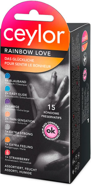 Ceylor Rainbow Love | 15 Kondome, um das Glück zu spüren