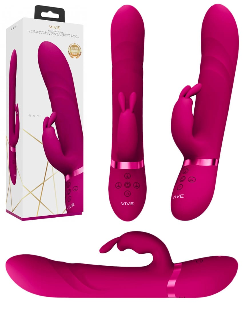 Vive Nari | Vibromasseur rabbit avec perles vibrantes et rotatives