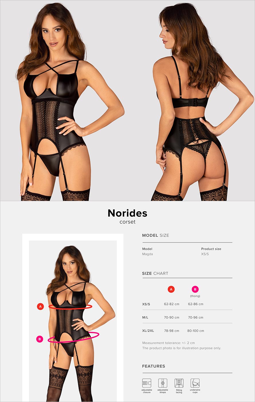 Obsessive Norides | Sublime corset en dentelle avec string