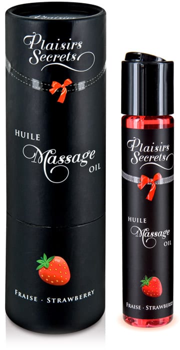 Plaisirs Secrets | Huile de massage comestible | Fraise