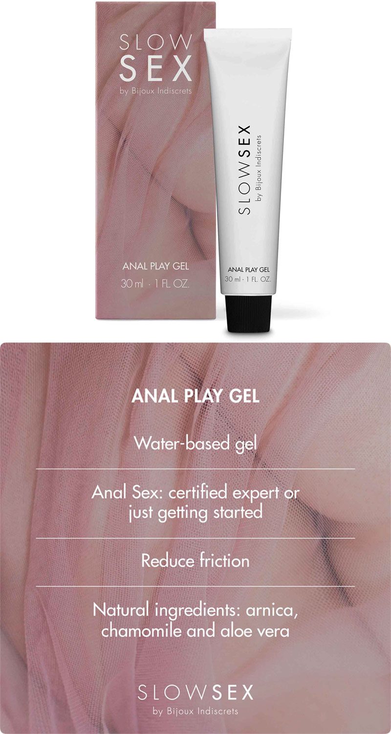 Bijoux Indiscrets Slow Sex | Gel pour faciliter le sexe anal | 30 ml