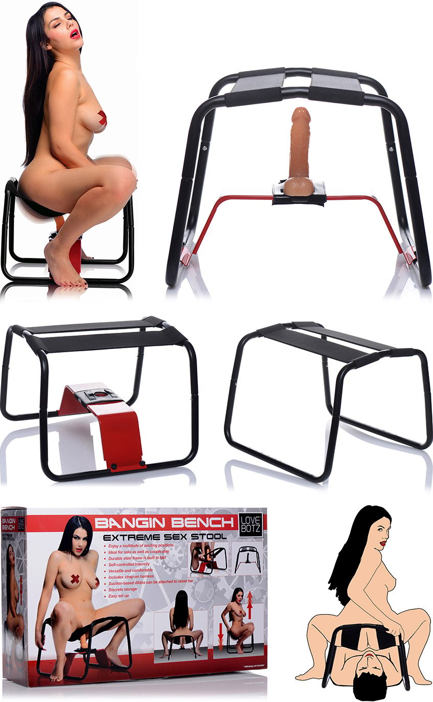 LoveBotz Bangin Bench | Siège sexuel équipé d'un support pour dildo