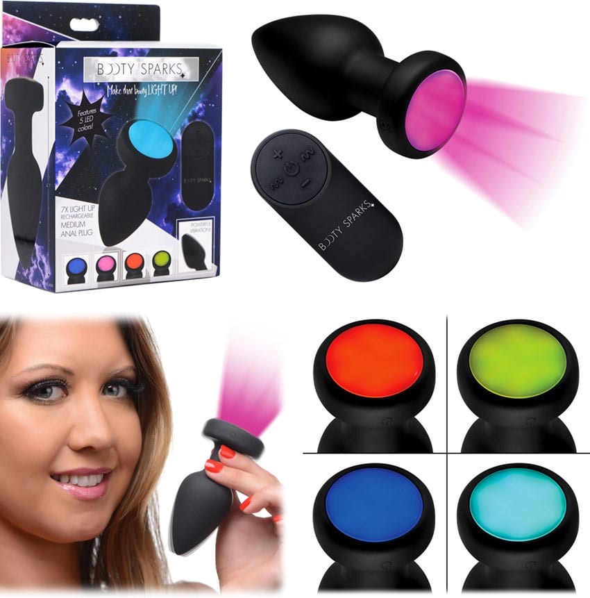 Booty Sparks Light Up | Plug anal vibrant avec éclairage LED intégré