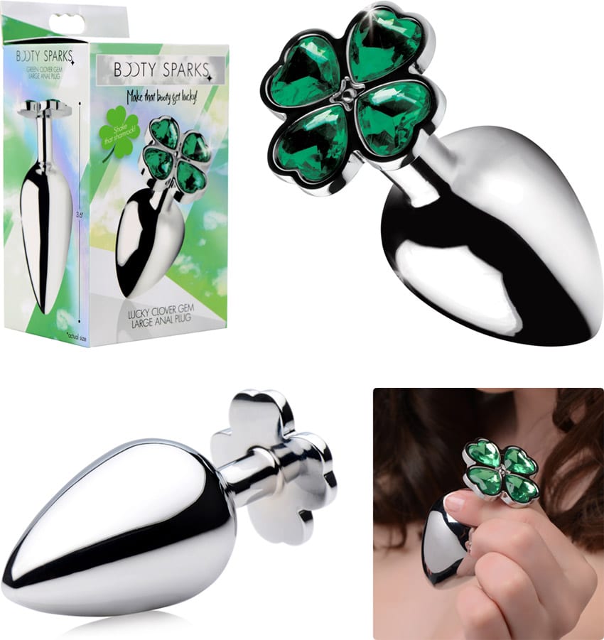 Booty Sparks Lucky Clover | Analplug mit einem Kleeblatt | L