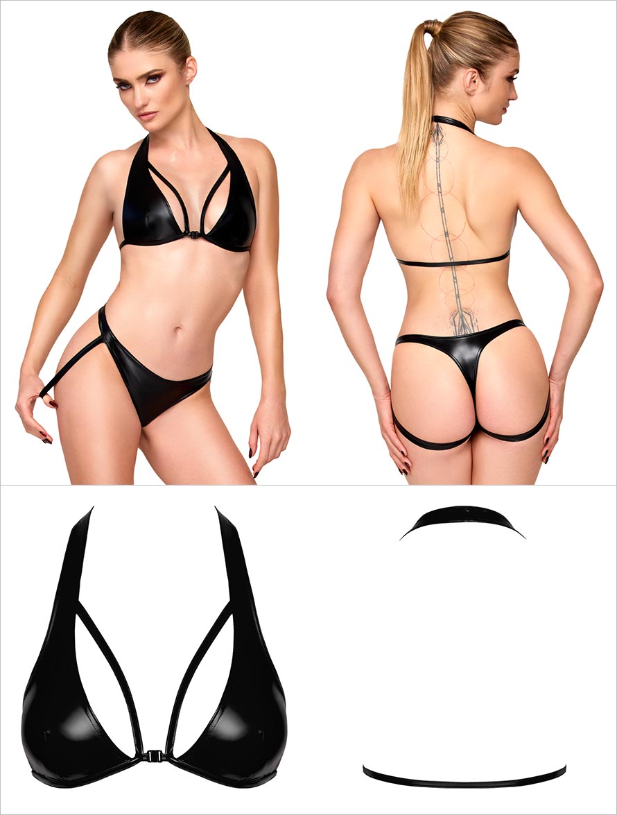 Noir Handmade Troublemaker F391 | BH aus Wetlook-Material