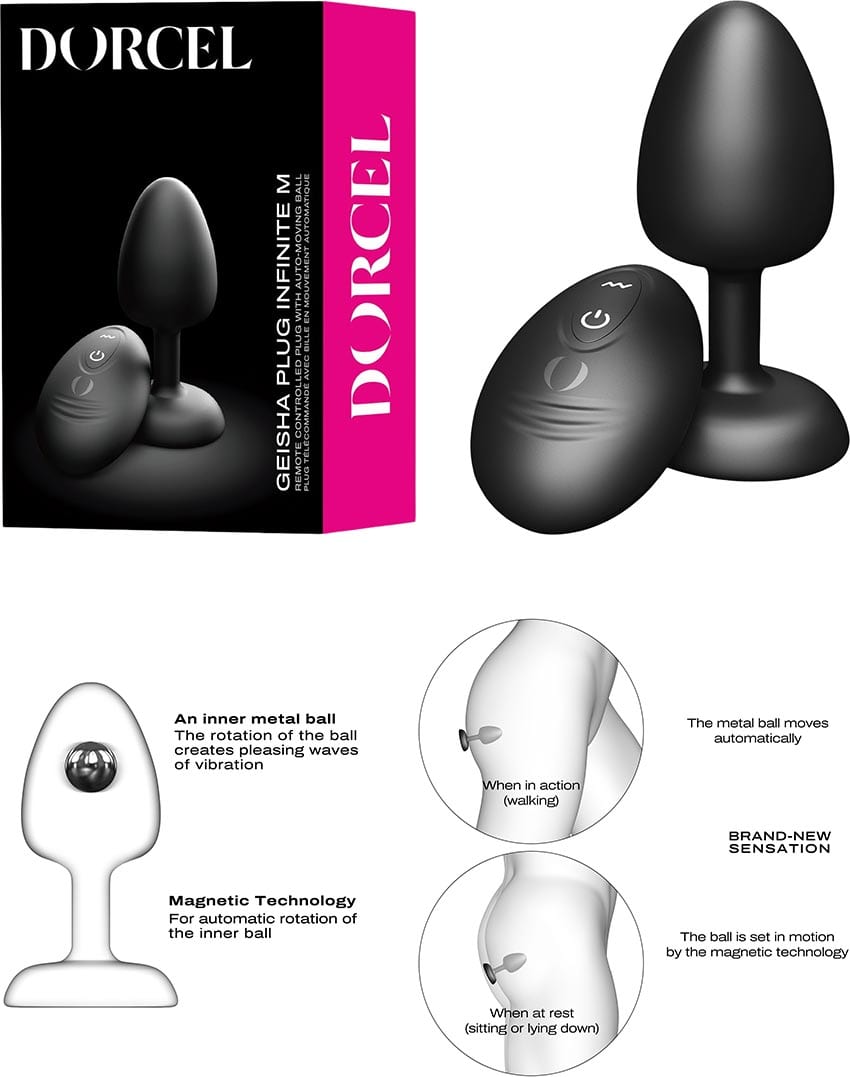 Dorcel Geisha Plug Infinite | Analplug mit stimulierender innerer Kugel