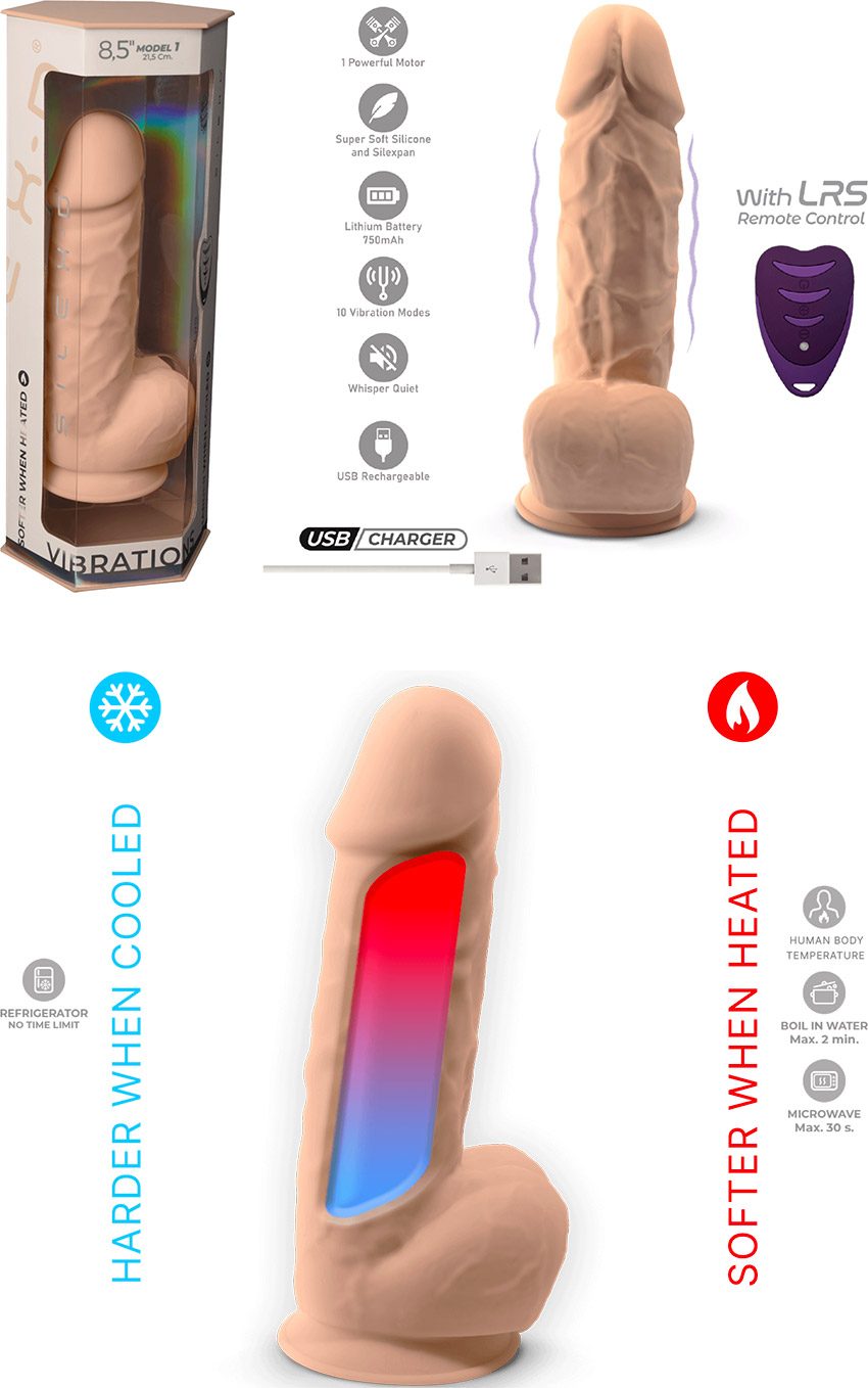 Silex-D 8,5" Model 1 | Vibromasseur réaliste | 10 modes de vibrations