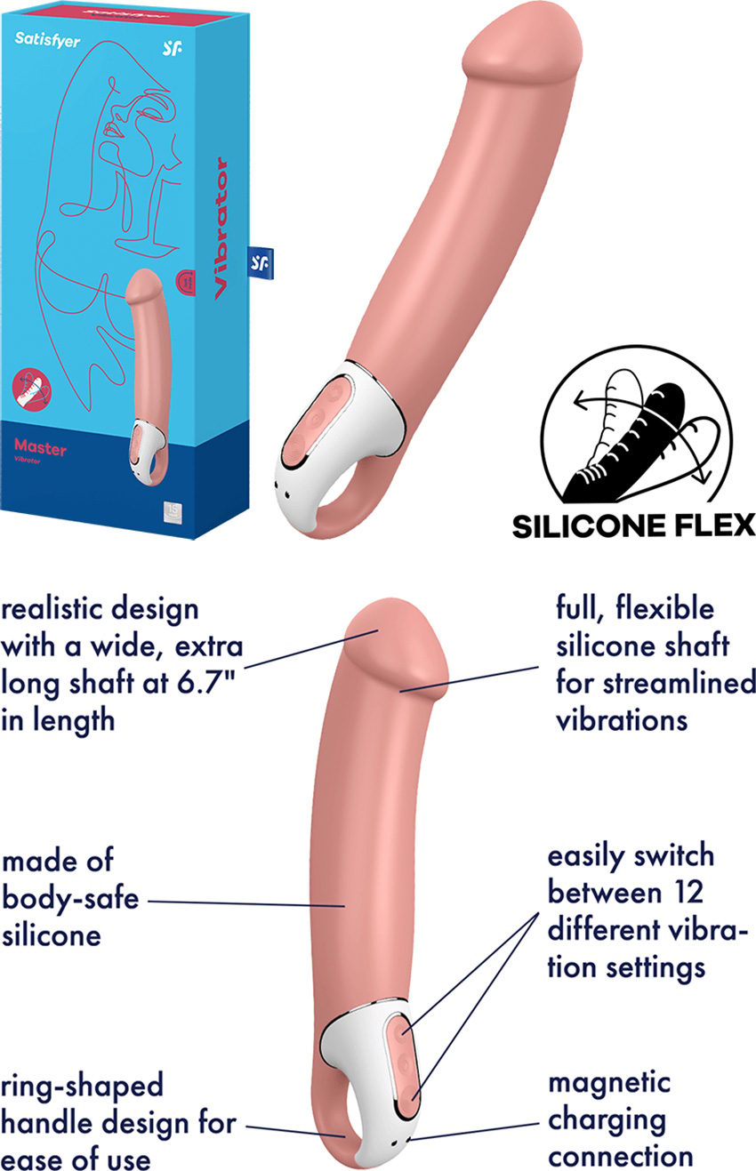 Satisfyer Vibes - Master | Vibromasseur semi-réaliste et de taille XXL