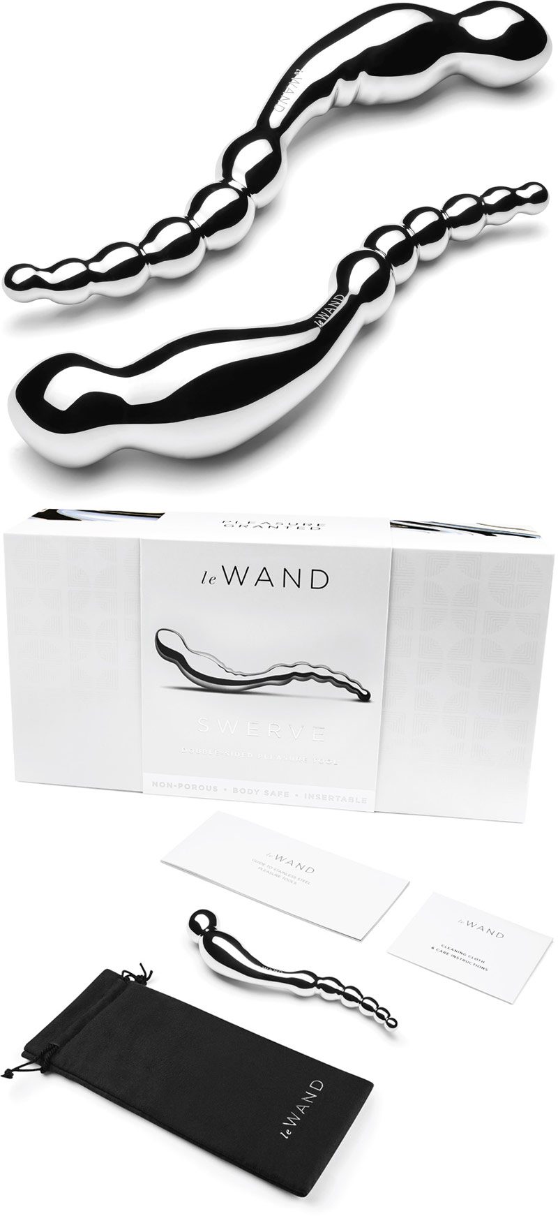Le Wand Swerve | Godemichet en acier inoxydable | Anus et prostate