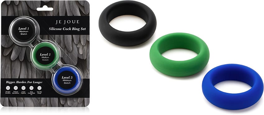 Je Joue Cock Ring Set | Set de trois anneaux péniens en silicone