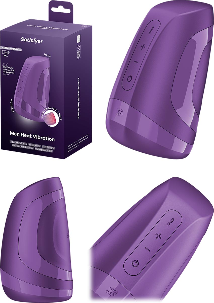 Satisfyer Men Heat Vibration | Masturbateur chauffant et vibrant