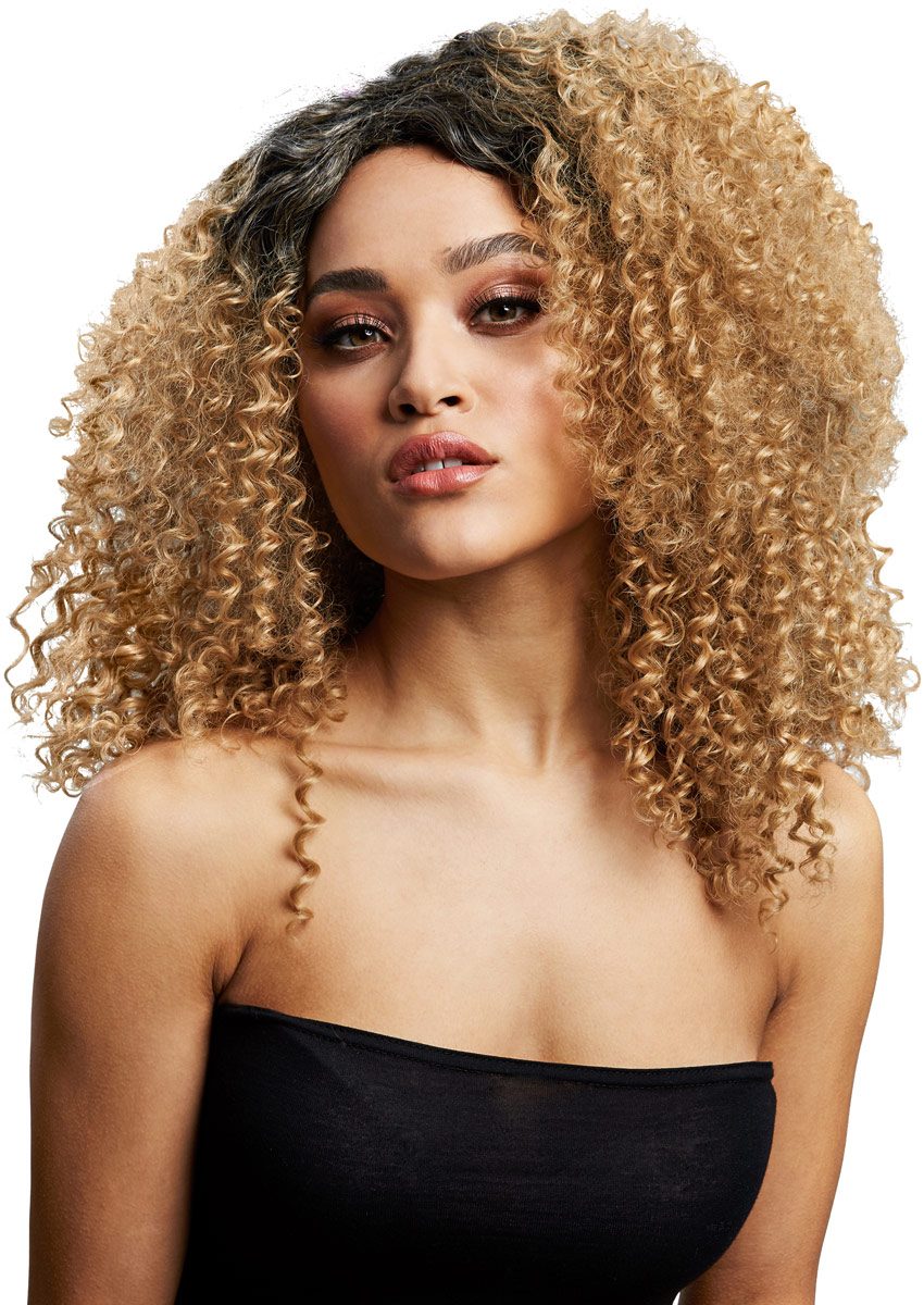 Fever Wigs Lizzo | Afro-Perücke | Karamell
