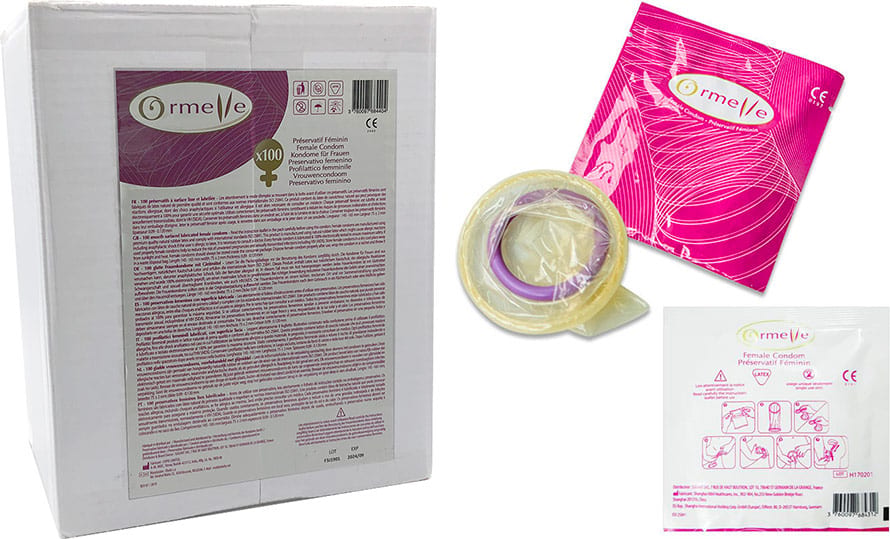 Ormelle | Préservatif féminin | Pack de 100 préservatifs féminins