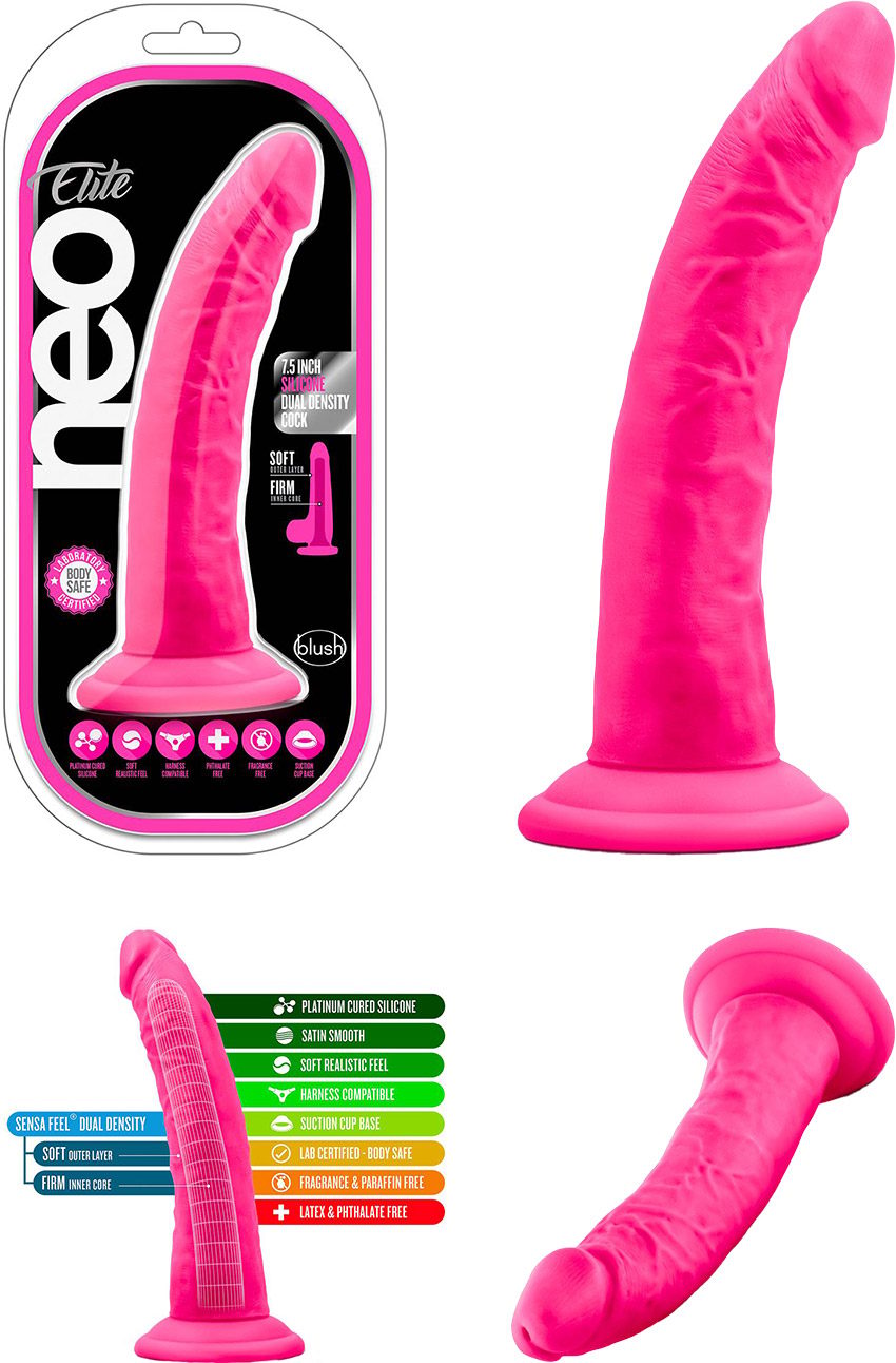 Blush Neo Elite | Semi-realistischer Penisdildomit starkem Saugnapf