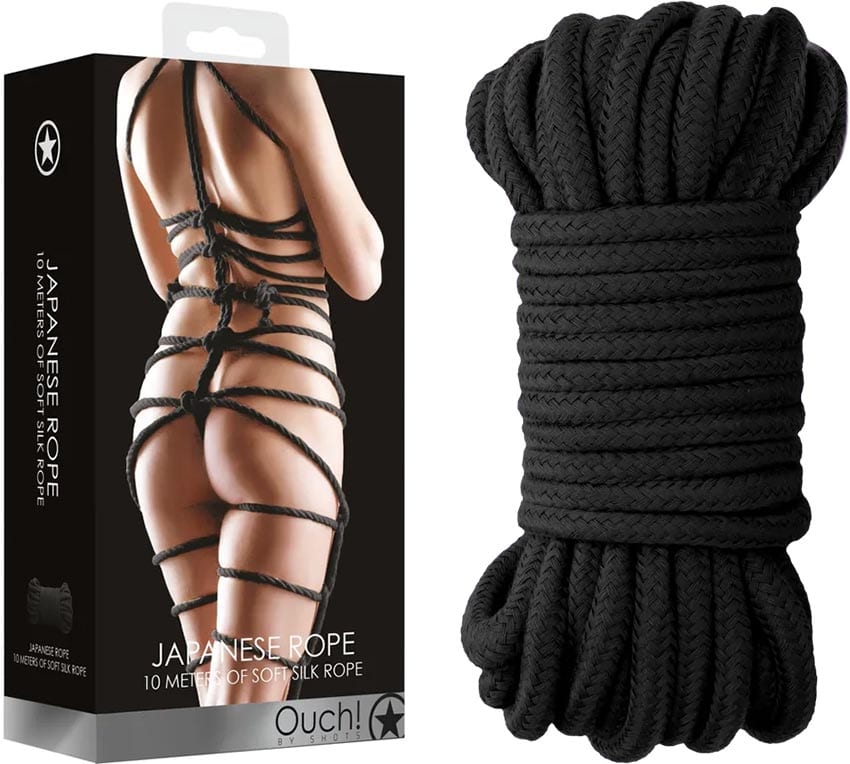 Ouch! | Corde de bondage japonaise de couleur noire | 10 mètres