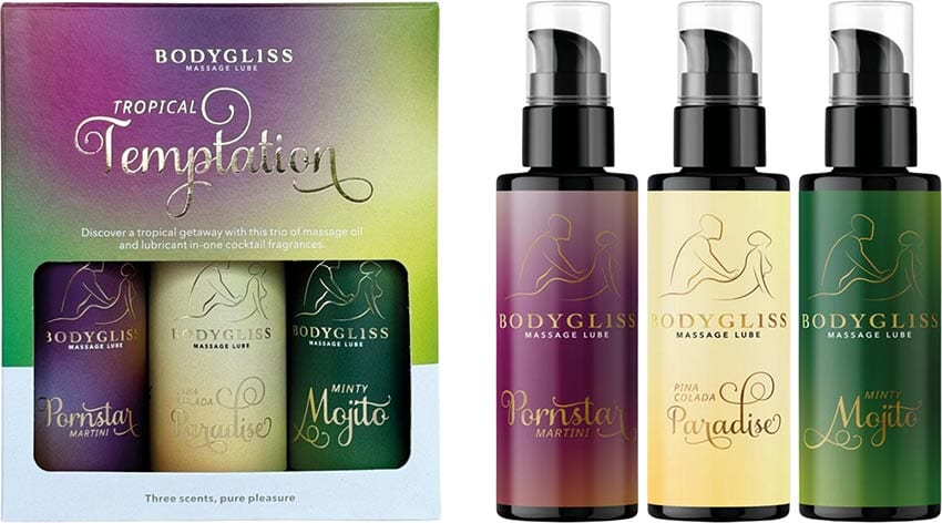Bodygliss Tropical Temptation | Massageöl- und 2-in-1-Gleitmittel-Set
