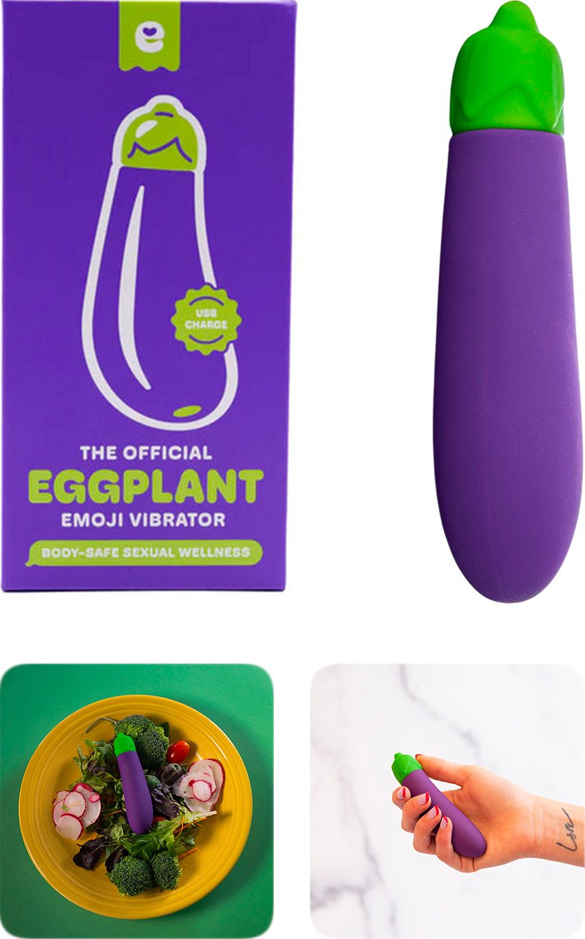 Emojibator Eggplant | Aufladbarer Vibrator in Form einer Aubergine