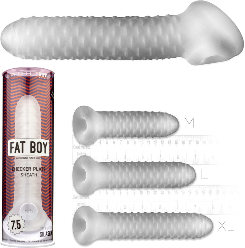 Fat Boy Checker Plate | Gaine à pénis | Texture damier | XL